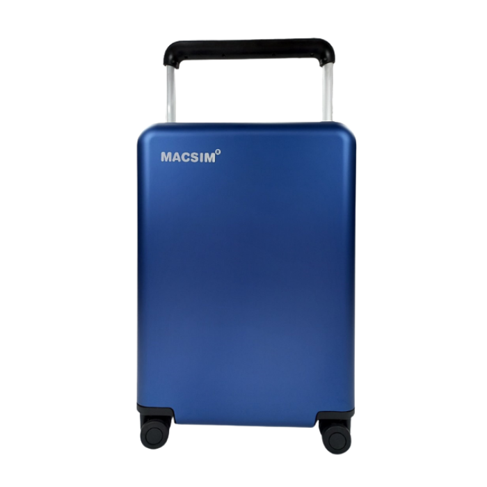 Vali - Vali thời trang - tay kéo cao cấp chất liệu hợp kim nhôm nguyên khối MS1403 nhãn hiệu Macsim màu xanh Blue