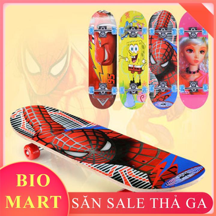 Ván Trượt SkateBoard thể thao chất liệu gỗ phong ép cao cấp 8 lớp mặt nhám - BIO21