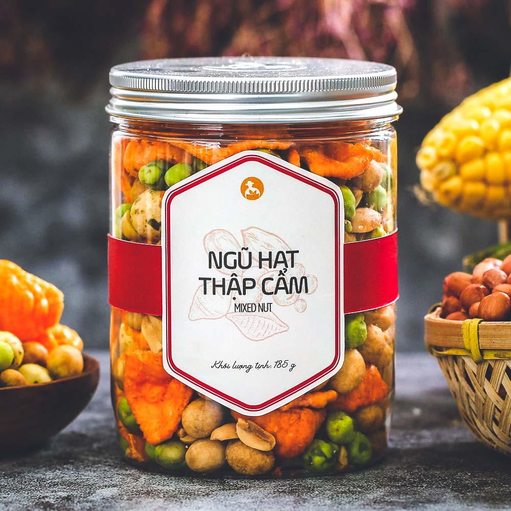Ngũ hạt thập cẩm l'angfarm - đặc sản đà lạt 185g/hũ, mẫu nắp nhôm