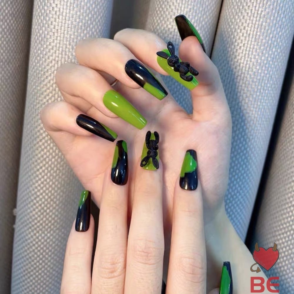 Hộp 24 Móng tay giả , nail giả , móng giả A70, móng nhọn (Tặng keo dán móng tay )