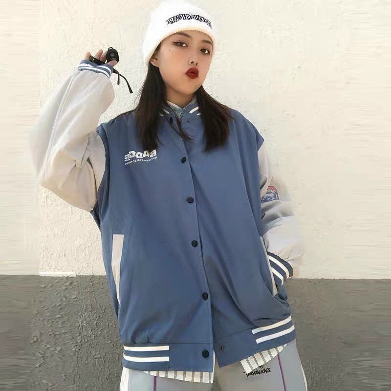 [HCM]Áo khoác dù nhẹ nam nữ Unisex Kiểu dáng BOMBER Thêu BADGE dù 2 lớp thoáng mát 4 Màu