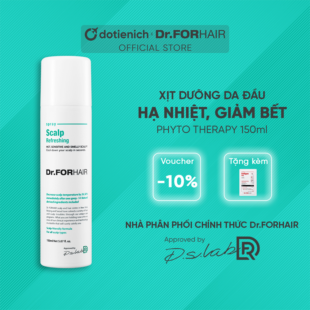 Xịt dưỡng tóc Dr.FORHAIR kích thích mọc tóc Dr For Hair Scalp Refreshing Spray 150ml