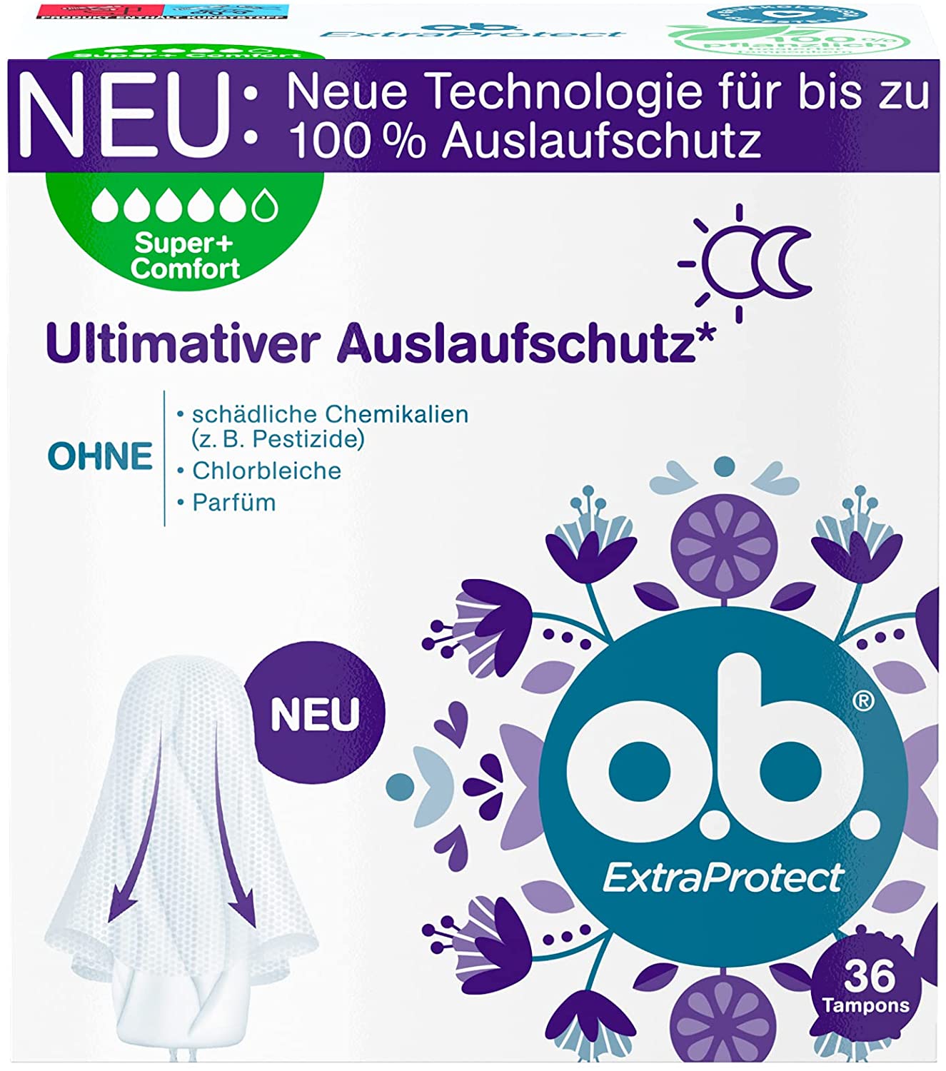 Băng vệ sinh tampon ob flexia size super plus 36st Đức (size lớn 36 cái 1 hộp)