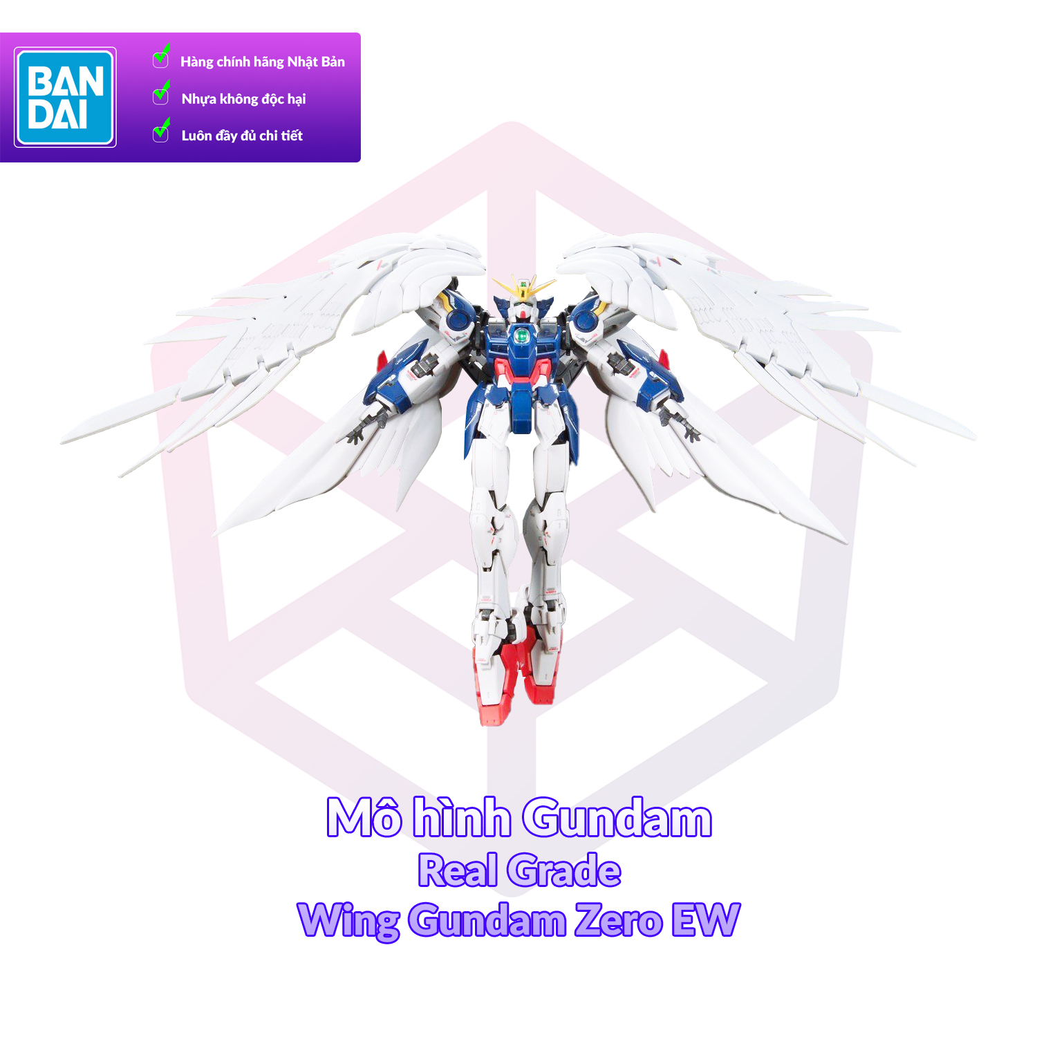 7-11 12 VOUCHER 8%Mô hình Gundam Bandai RG 17 Wing Gundam Zero Custom EW 1