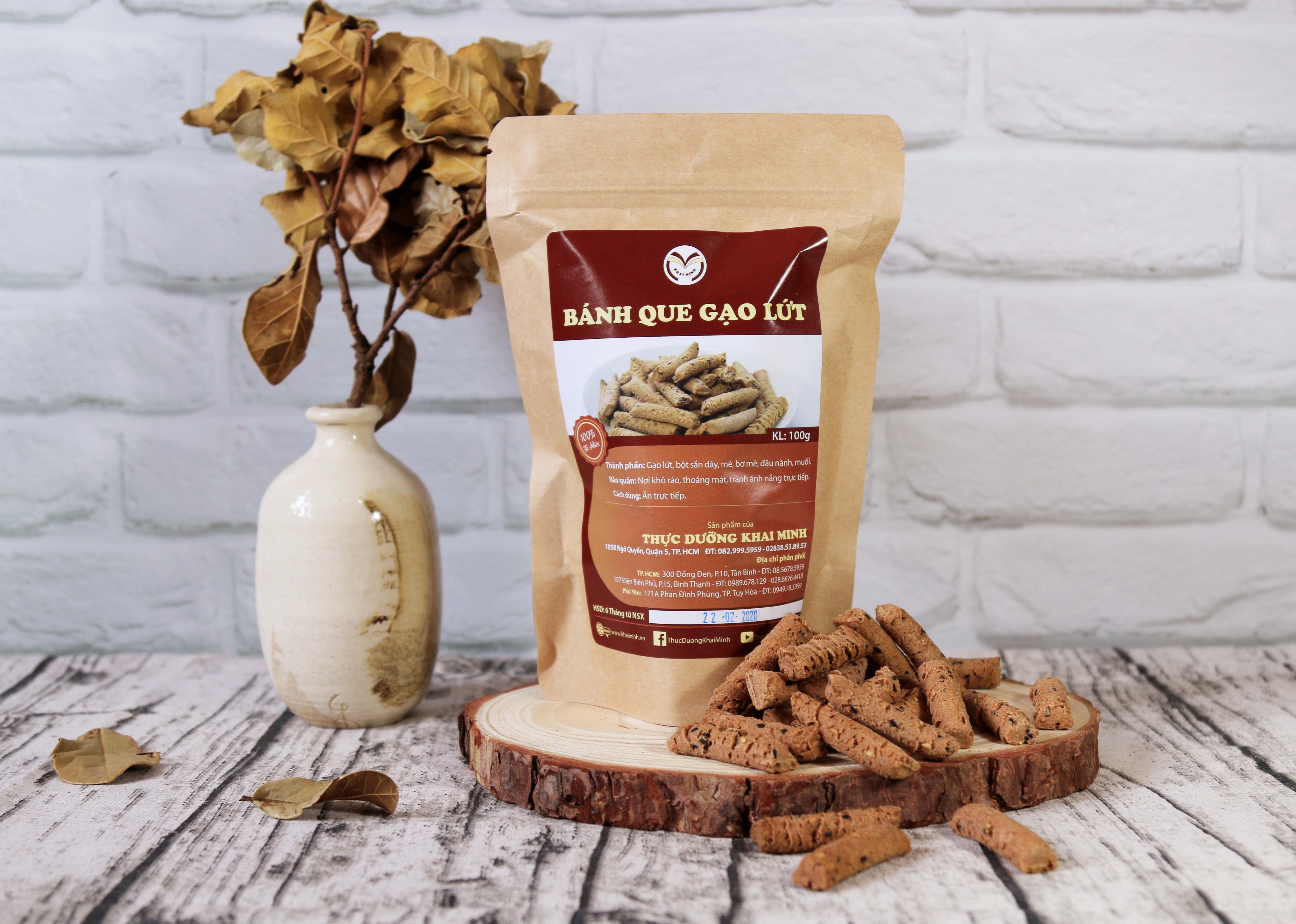 BÁNH QUE GẠO LỨT - 250 GR - CỬA HÀNG THỰC DƯỠNG KHAI MINH CHÍNH HÃNG