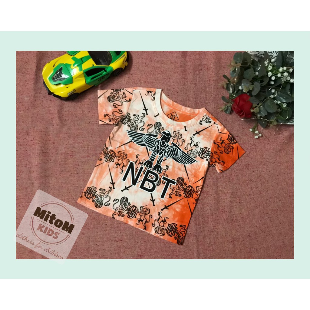 Áo cotton bé trai ♥️ ♥️ Chất thun cotton mềm mịn, họa tiết in loang cực chất 😎😎