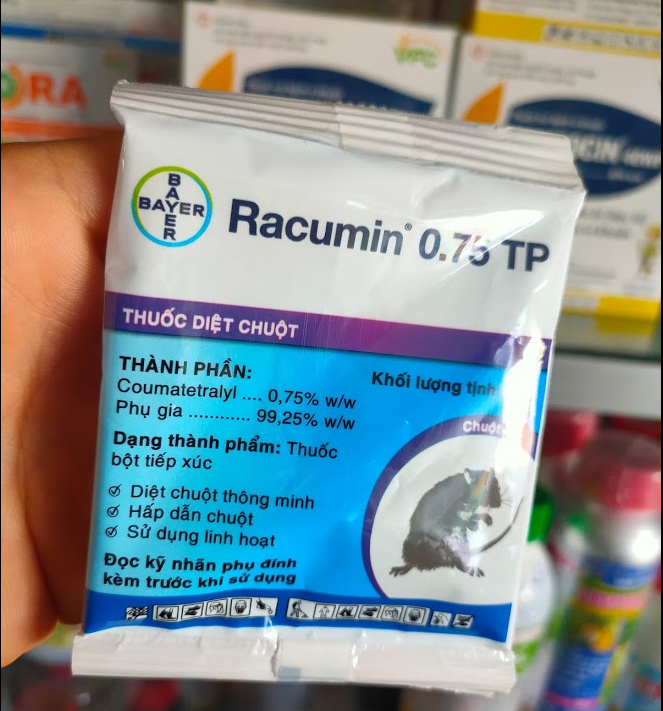5 gói Racumin (Bayer) Thuốc diệt chuột thông minh không hại chó mèo gà vịt...