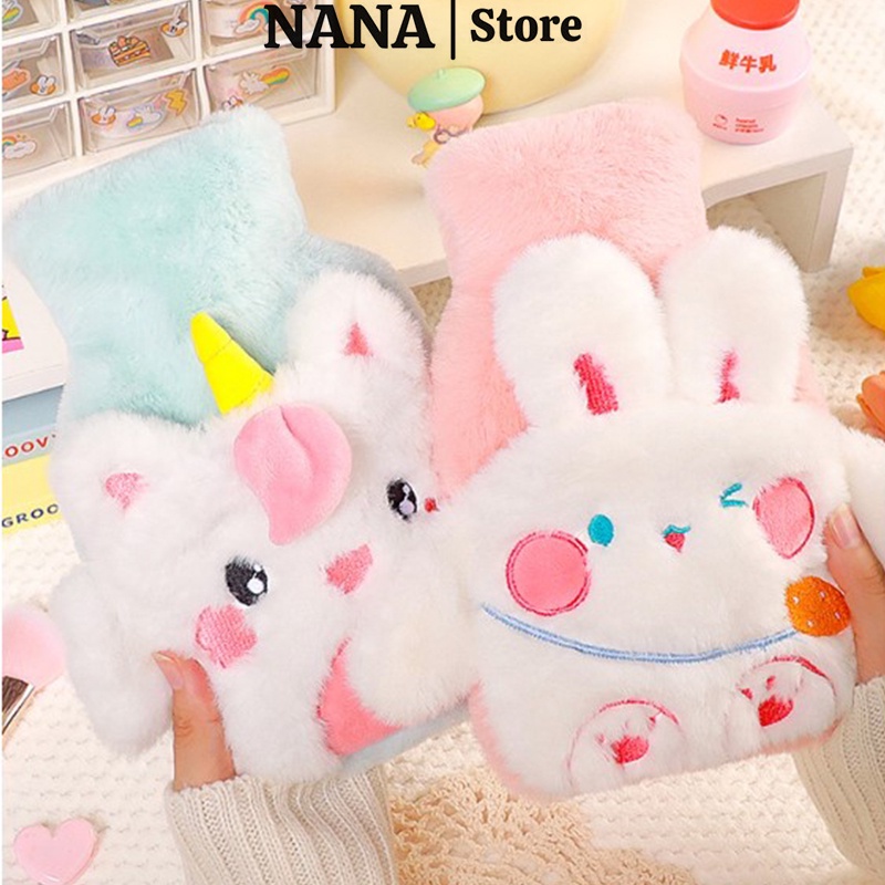 Túi chườm nóng đau bụng kinh NANA túi sưởi giữ ấm tay mùa đông hình thú dễ thương