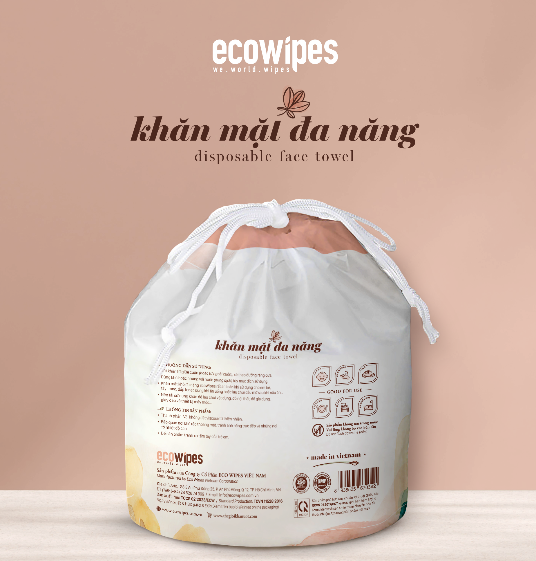 Cuộn Khăn Tẩy Trang Khô - DISPOSABLE FACE TOWEL - Cuộn Khăn Khô Đa Năng