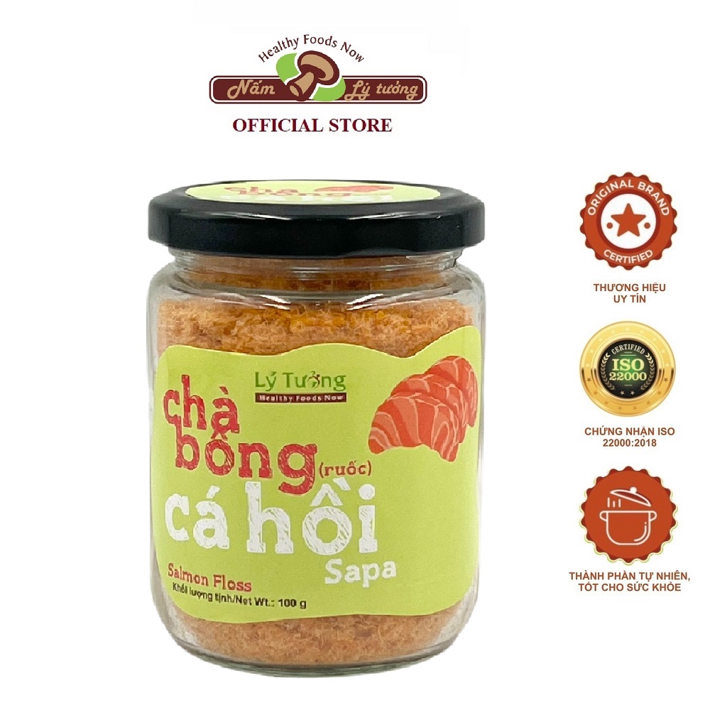 Chà bông cá Hồi Lý tưởng 100g, chà bông cá hồi, ruốc cá hồi