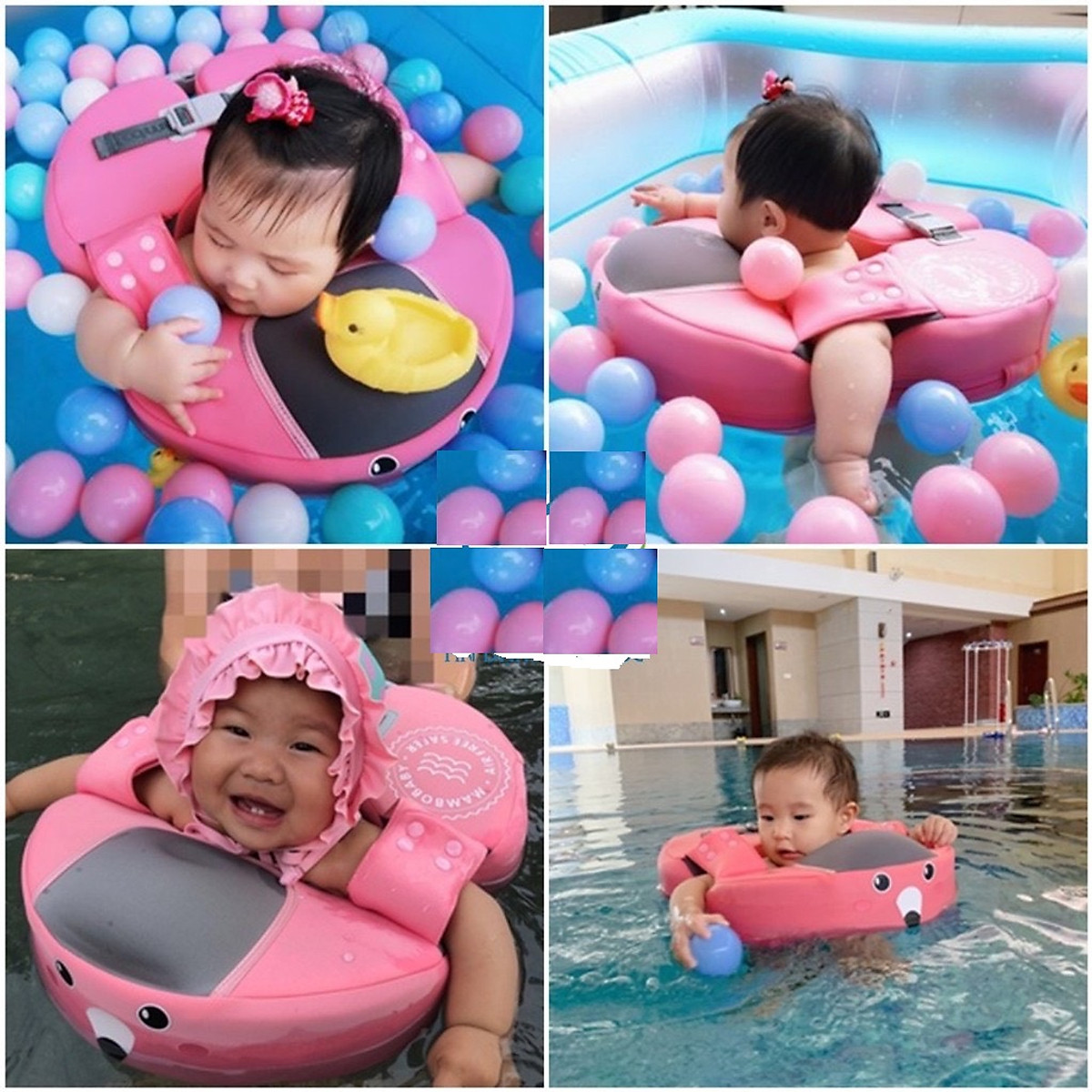 Phao bơi luồn tay không cần bơm hơi cho bé tập bơi