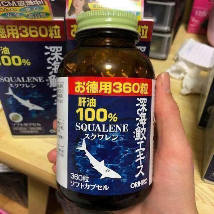 Viên uống sụn vi cá mập Orihiro Squalene nhật bản chiết xuất dầu gan cá