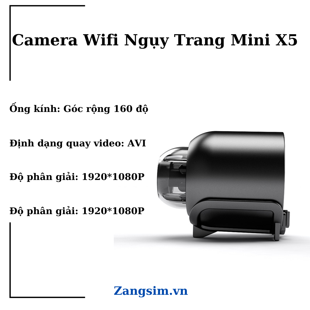 Camera Wifi Ngụy Trang Mini X5 ( 2.0mp ) , camera kết nối wifi ngụy trang, thiết bị ghi hình không d