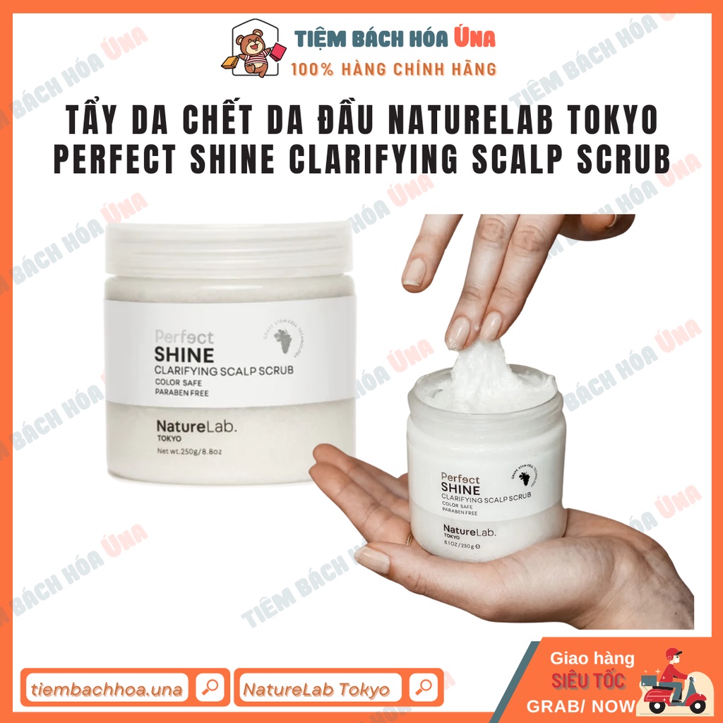 Tẩy da chết da đầu naturelab tokyo perfect shine clarifying 2-in-1 scalp scrub + shampoo