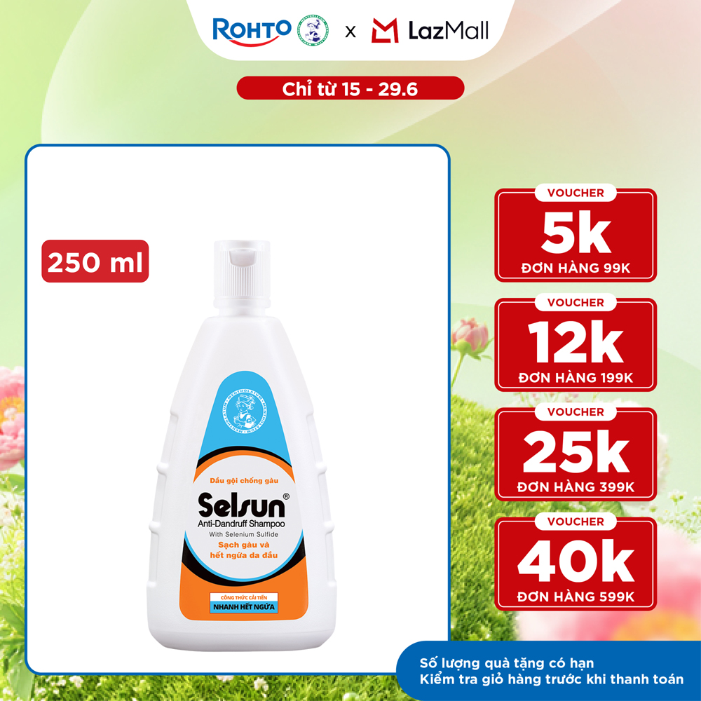Dầu gội Selsun chống gàu, sạch gàu  hết ngứa da đầu Selsun Anti-Dandruff Shampoo 250ml