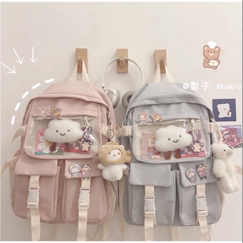 Balo đi học nữ ulzzang ba lô học sinh cấp 2 thời trang hàn quốc