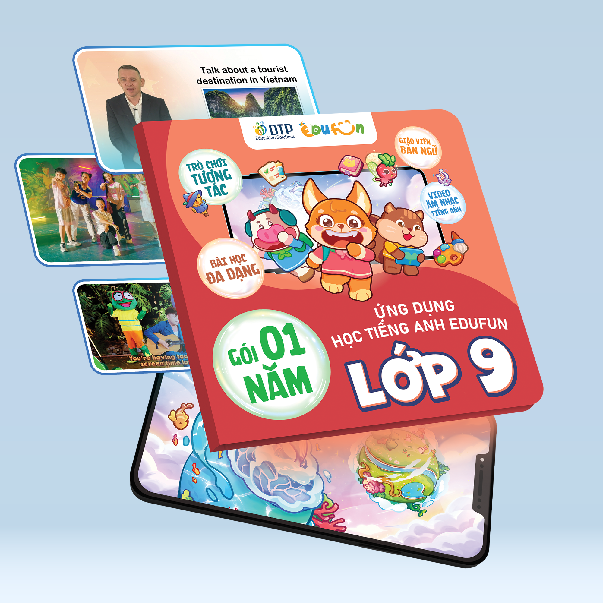 E-voucher - Edufun Premium lớp 9 - Dtpbooks