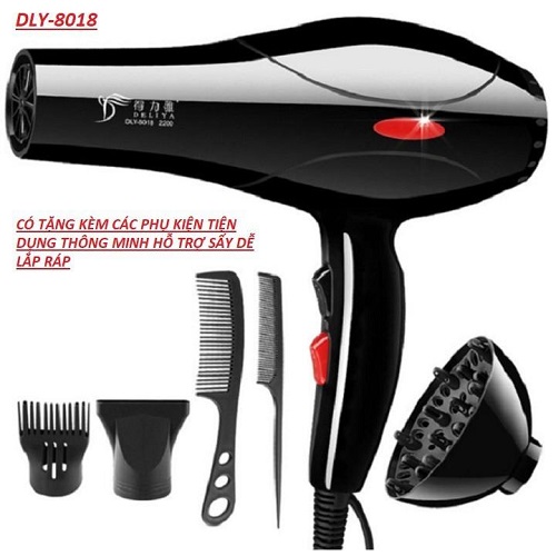 Máy sấy DELIYA 2 chiều nóng lạnh công suất lớn 2000W - Tặng kèm 5 phụ kiện, máy sấy tóc, máy sấy tóc công suất lớn, máy sấy tóc mini, máy sấy tóc tạo kiểu.
