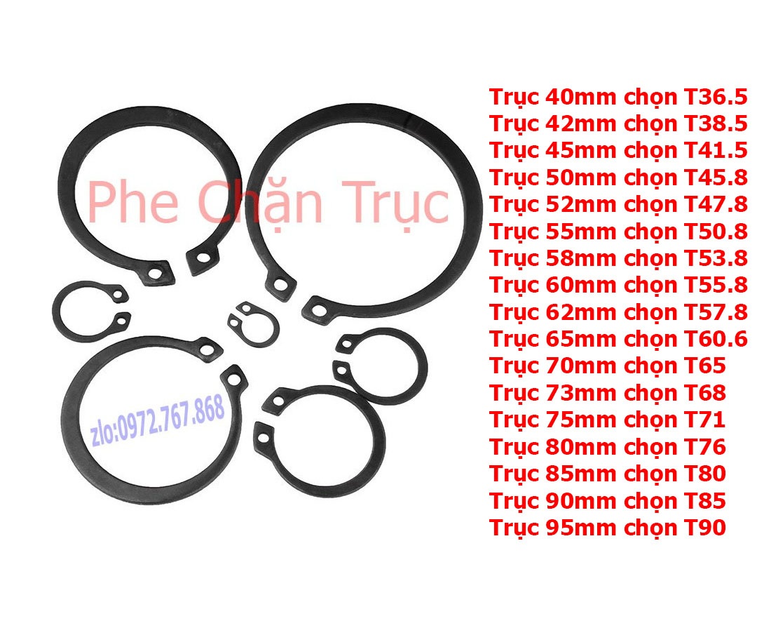 [50 cái] Phe chặn trục (vui lòng đọc mô tả để chọn đúng kích cỡ phe chặn)