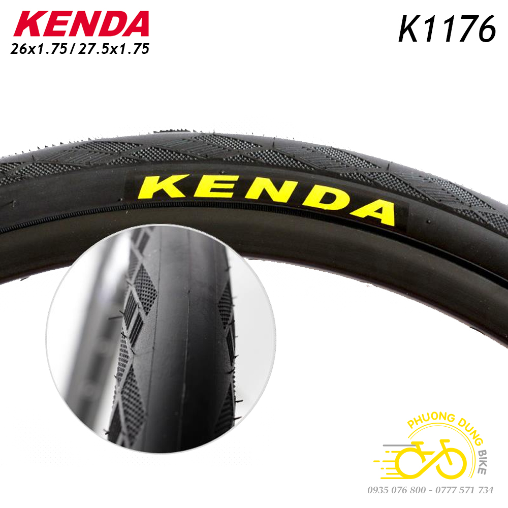 Lốp (Vỏ) trọc xe đạp KENDA K1176 26x1.75 / 27.5x1.75 - 1 Cái