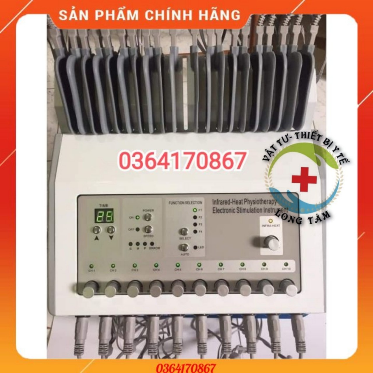 Máy Điện Xung Trung Tần 10 cổng - kèm nhiệt độ bền cao - xung khỏe