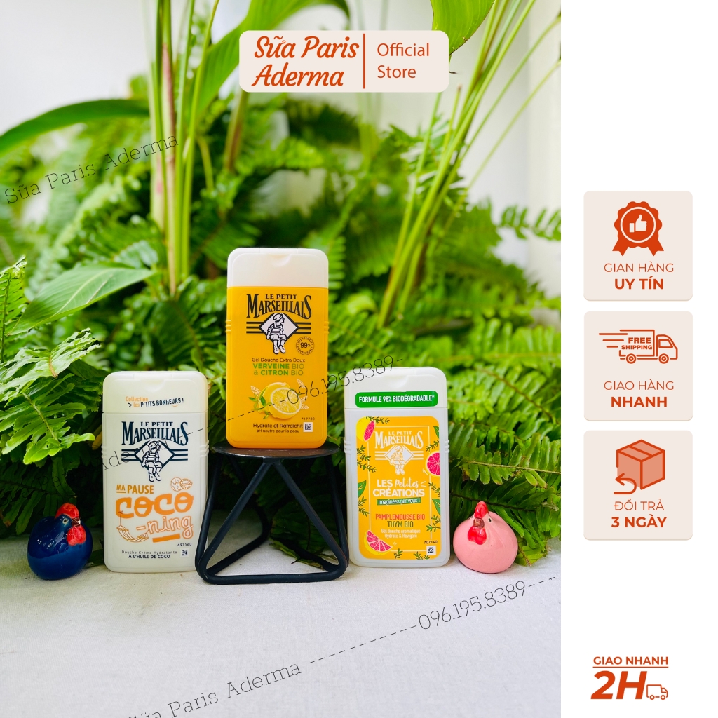 Sữa tắm Le Petit Marseillais 250ml _ Hàng nội địa pháp, xịn sò, cho bạn hương thơm đậm chất pháp