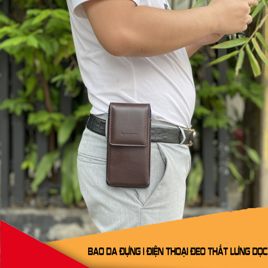 Bao Da Đựng Điện Thoại Đeo Thắt Lưng Da Bò Thương Hiệu Zolustore
