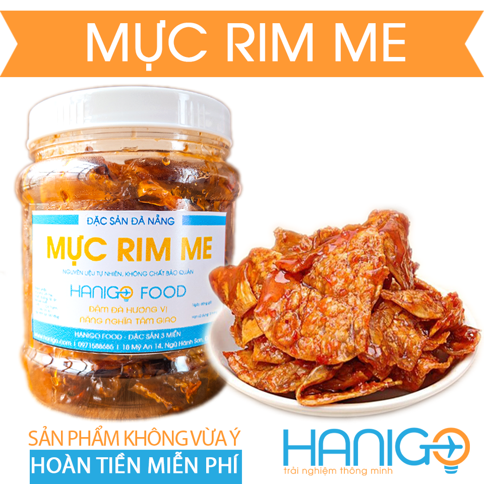 Mực rim me đà nẵng loại 1 nguyên con size lớn hũ 100g - đặc sản đà nẵng hanigo food