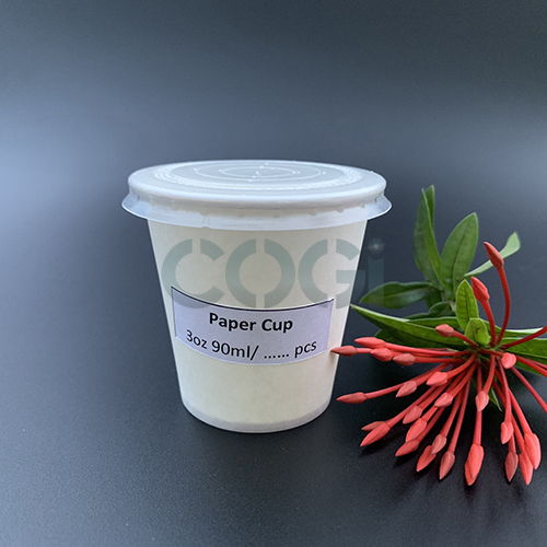 [HCM]300 ly cốc giấy 90ml (3oz) - Nhỏ gọn đựng sản phẩm dùng thử kèm nắp