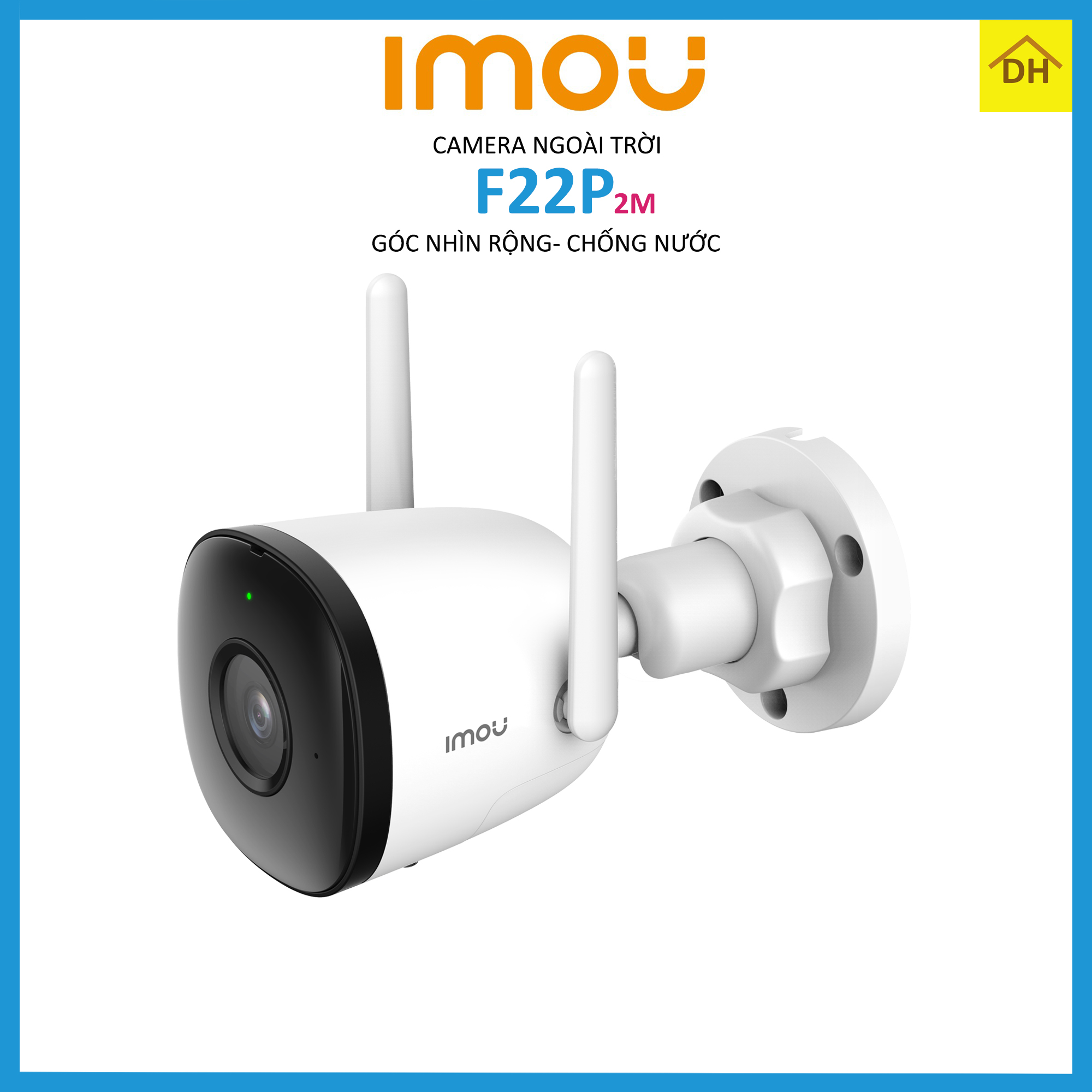 Camera IMOU F22P 2M 1080p - Thu Âm- Góc Nhìn Siêu Rộng - Wifi Ngoài Trời Chính Hãng