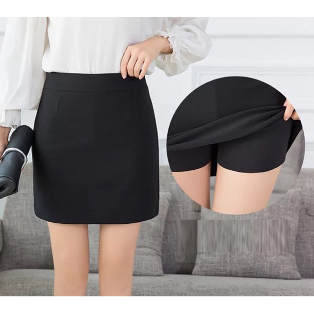 HOÀN TIỀN 15% - Chân váy chữ A có quần trong chất liệu umi