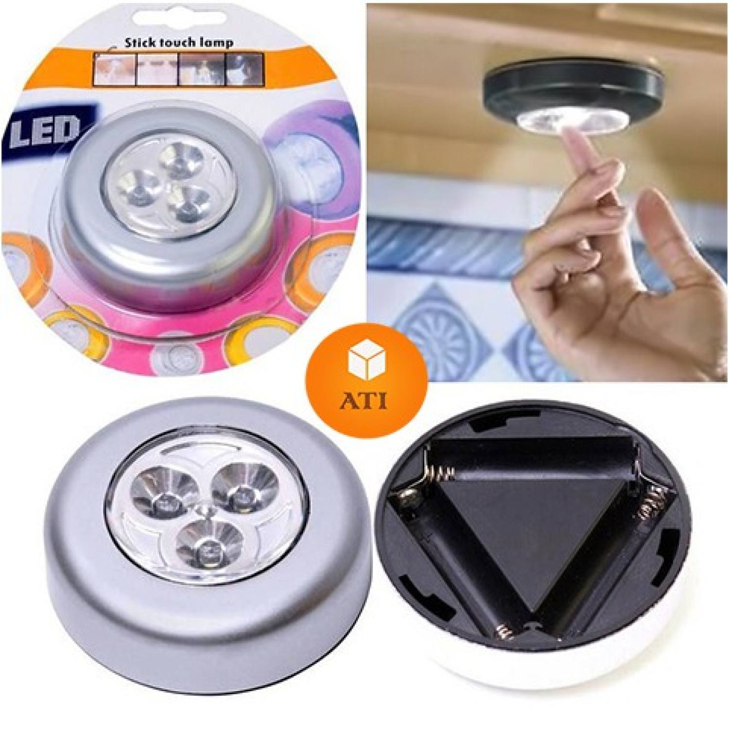 Đèn led dán tường, dán phòng ngủ, dán tủ quần áo 3 bóng