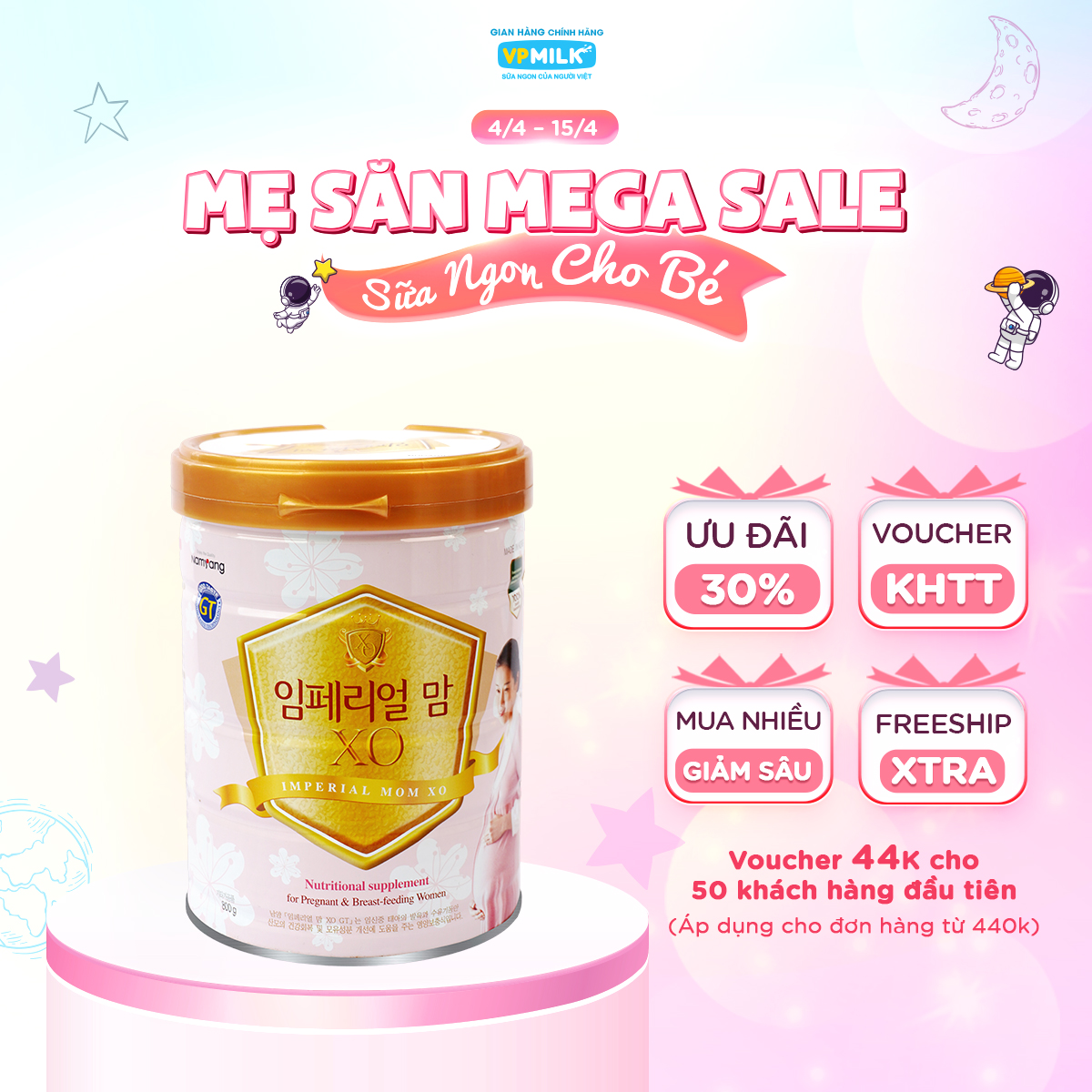 [LINK 2025] Sữa Bột XO MOM 800g Bổ Sung Dinh Dưỡng Cho Mẹ Bầu Trước Và Sau Sinh
