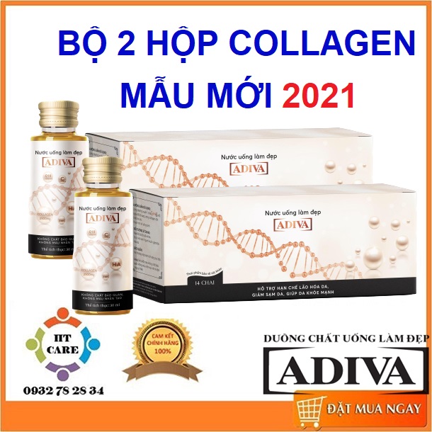 [HCM]COMBO 2 HỘP COLLAGEN ADIVA - HỘP 14 chai/30ml