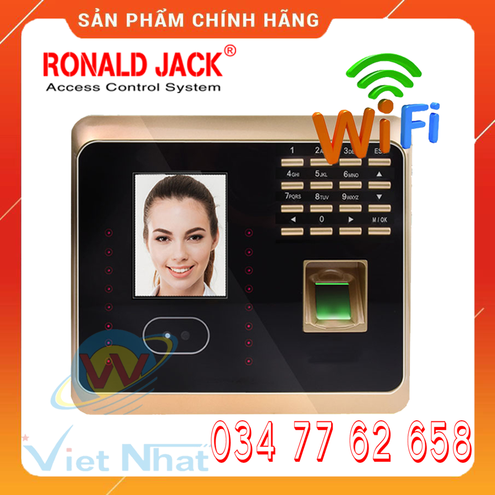 Ronald Jack F300Plus WIFI - Máy Chấm Công Khuôn Mặt - Hàng Nhập Khẩu Chính Hãng