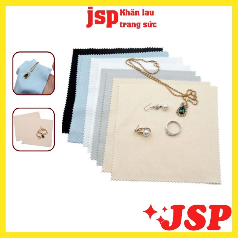 Khăn lau trang sức Da Lộn vang bac đá quý khăn lau kính mắt đồ trang sức khăn lau kính điện thoại cao cấp JSP.