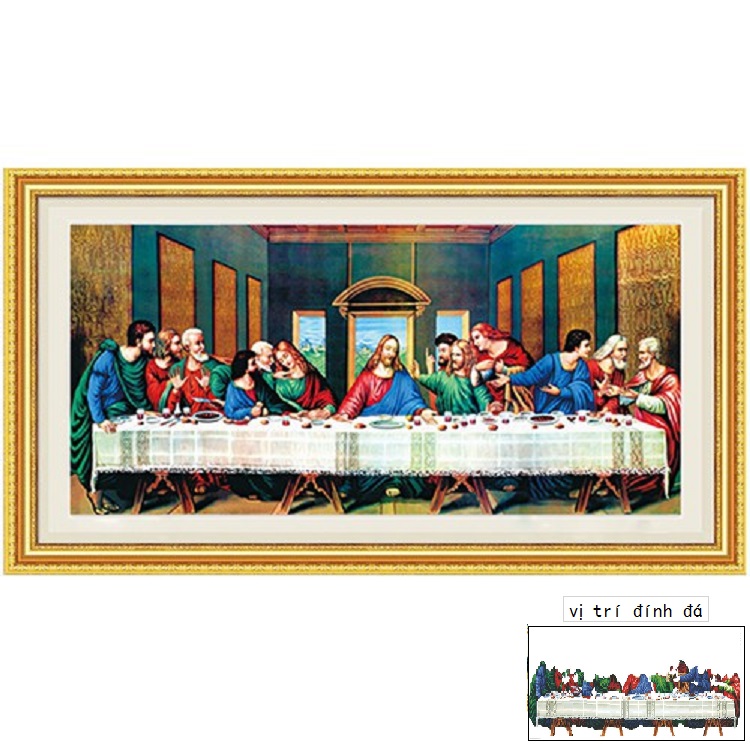 Tranh đính đá Bữa tiệc ly - Kích thước 174x75cm