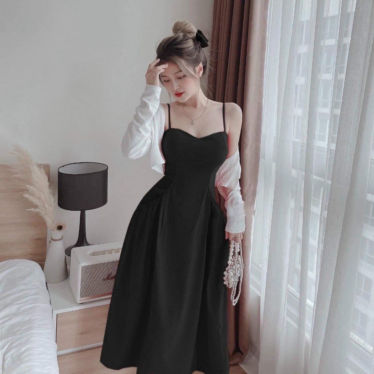 Sét đầm dây kèm áo khoác bigsize 55-90kg