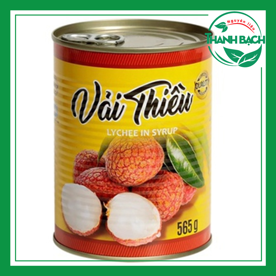 Vải thiều ngâm lon vàng 565gr