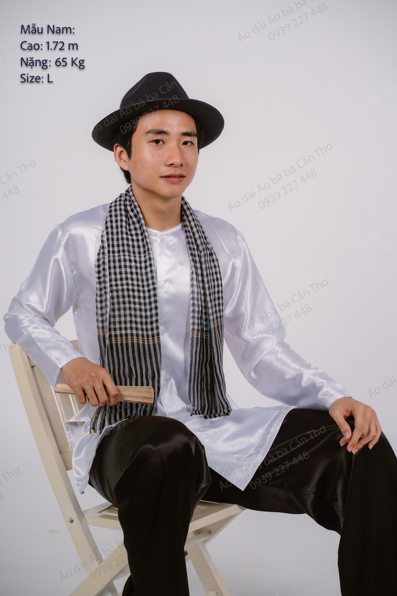Bộ bà ba phối trắng đen - Áo bà ba lụa lẻ nam bộ - Có bộ bà ba Bigsize- may sỉ bà ba toàn quốc - May bộ bà ba theo yêu cầu