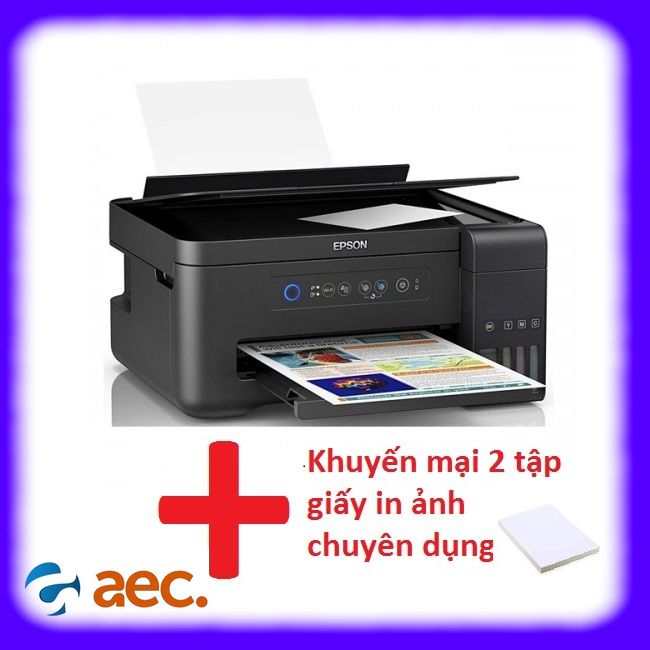 Máy in Epson L4150 màu đa chức năng máy đã bao gồm 4 bình mực Hàn Quốc + khuyến mại 2 tập giấy in ảnh