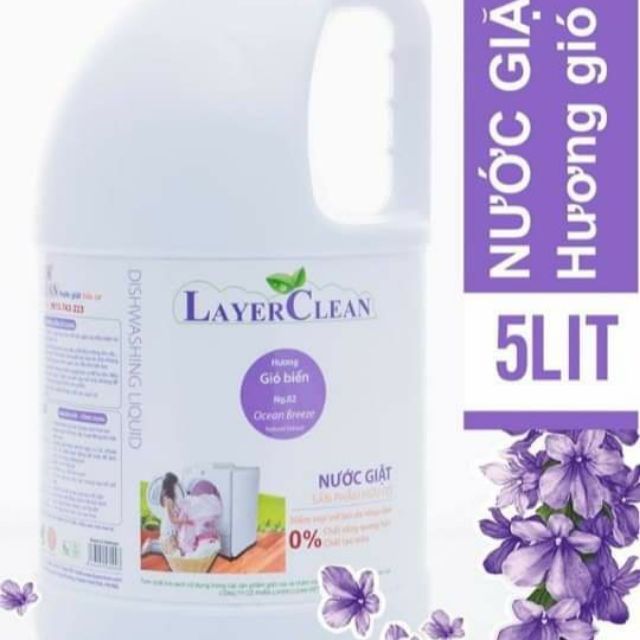 [Nhập RS0822 giảm 30k cho đơn 99k]Nước giặt hữu cơ LayerClean hương gió biển 5l