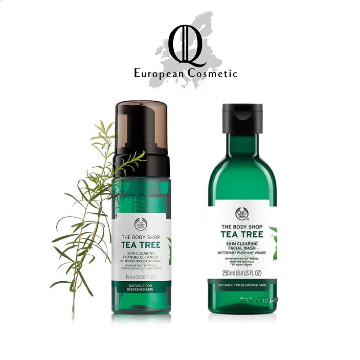 Sữa rửa mặt da dầu mụn the body shop tea tree skin clearing facial wash