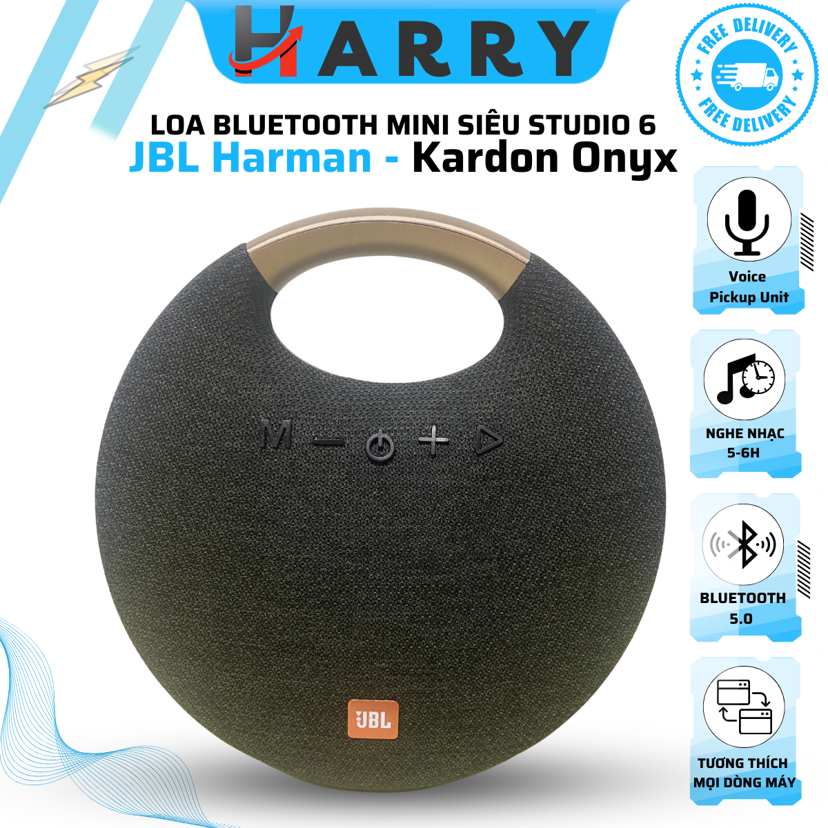 Loa Bluetooth  Harman Kardon Onyx Studio 6 . bản thiết kế siêu trầm siêu trầm nóng mini vệ tinh . HARRY MALL