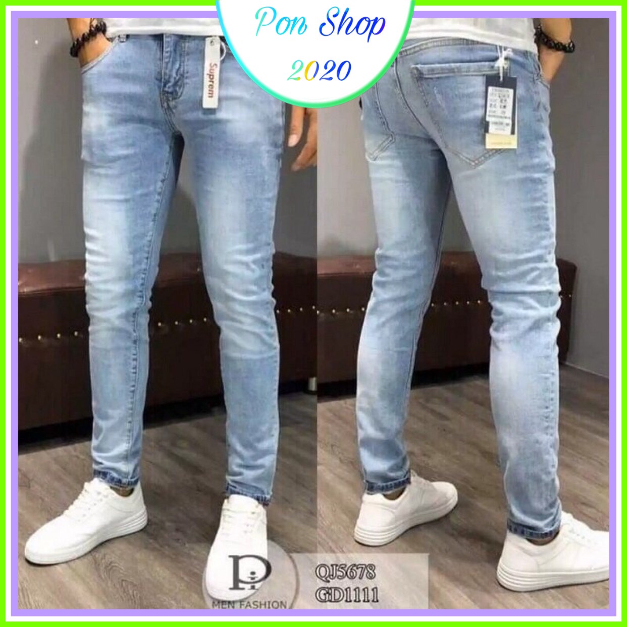 Quần Jean Nam Ống Suông, Quần Bò Nam Hàn Quốc Kiểu Mới Hot QJN01