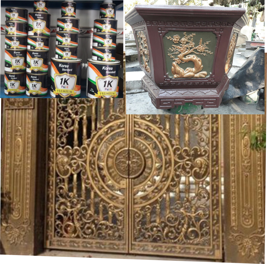 Sơn Nhũ Đồng 1k Ánh Đỏ -Sơn đa năng trên tất cả các bề mặt