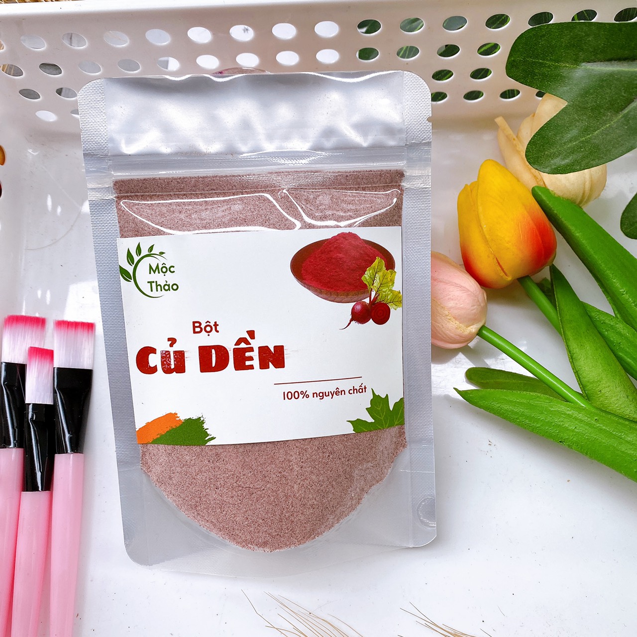 Bột đắp mặt củ dền đỏ tự nhiên rau củ quả nguyên chất