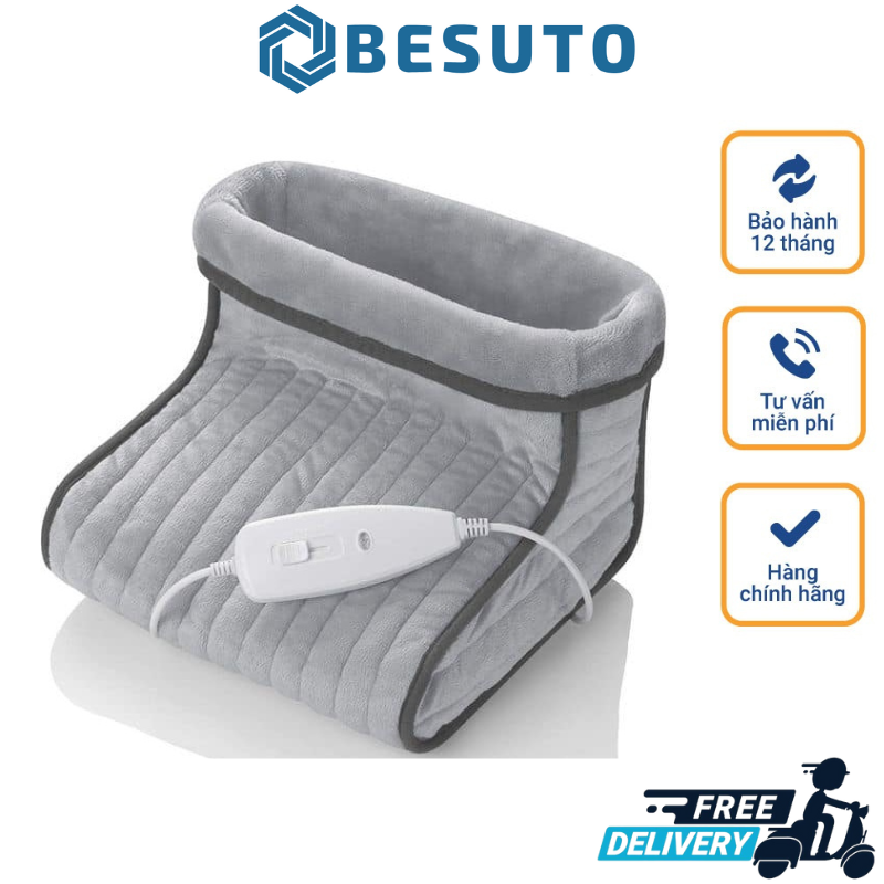 Máy sưởi chân medisana fws60258, thiết bị sưởi ấm chân tay, 3 mức nhiệt, công suất 100w, có thể giặt, nhập đức