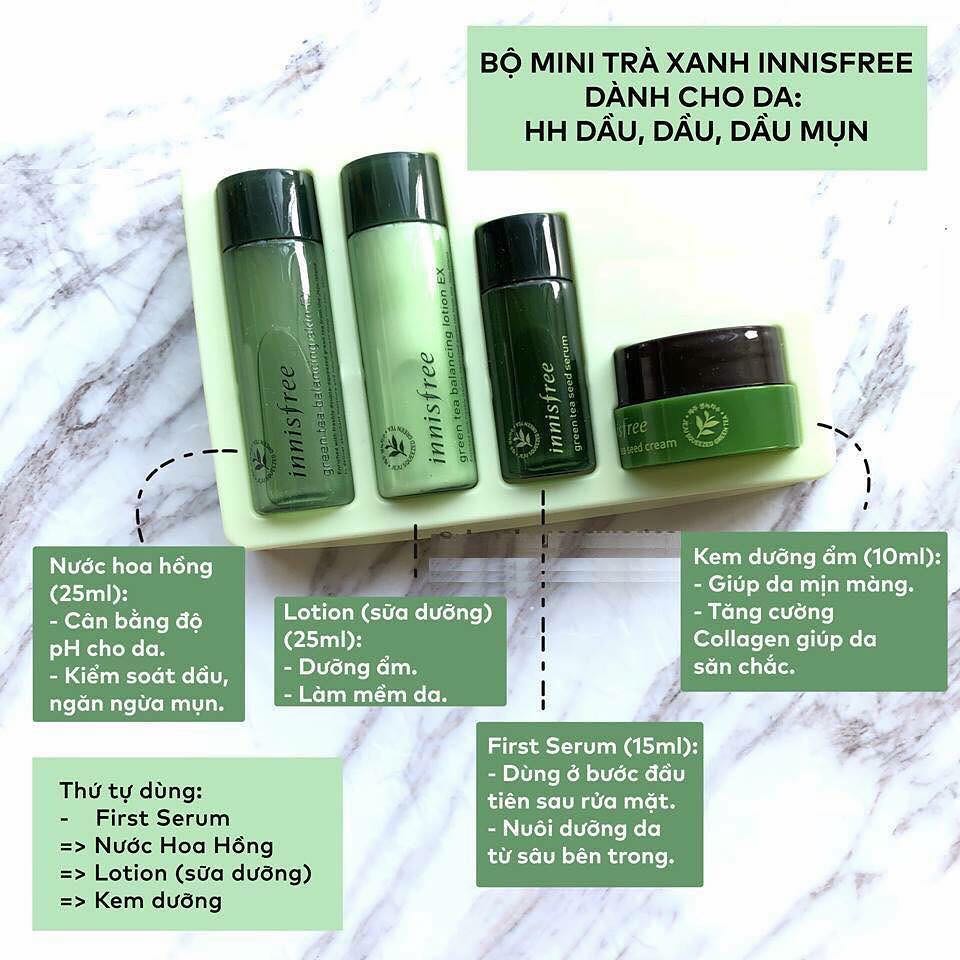 Bộ Kit 4 món Chống Lão Hóa Cao Cấp Innisfree Perfect 9 Repair Special Kit 4 Itiems