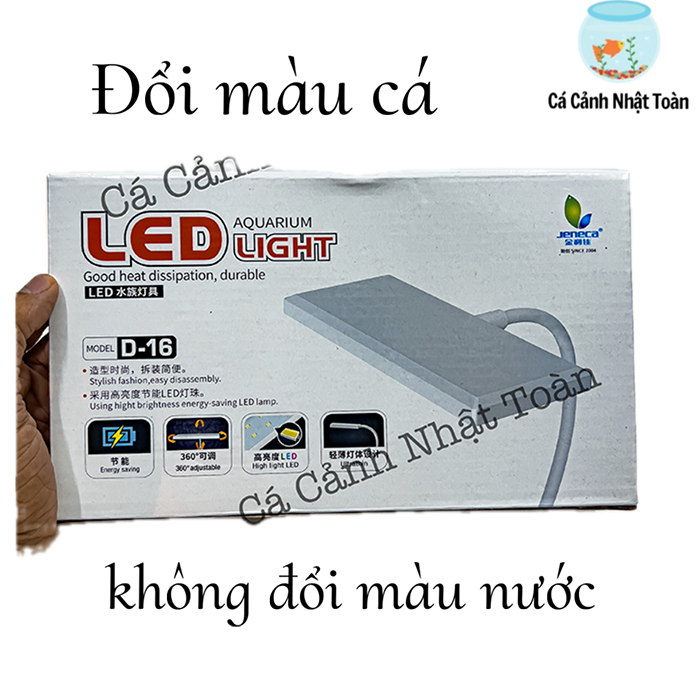 Jeneca d16 đèn led kẹp mini bể cá đổi màu cá không đổi màu nước